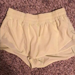 neon yellow lululemon shorts